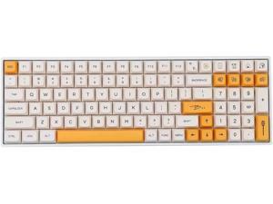 ZMX Honey Milk PBT Dye Sublimation Custom Keycap, XDA Profile Personalized 140 Keycaps Set for MX Switch Mechanical Gaming Keyboard Accessory Keycap Set DIY(only keycap!) (English Base Kit)