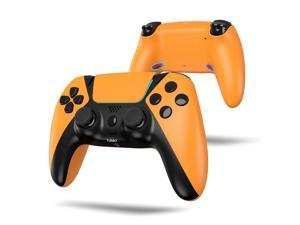 TOPAD Gamepad Replace for PS4 ControllerYmir Remote for Playstation 4 Controller with Dual VibrationTurboRemappable Function Scuf Wireless Pa4 Mando for PS4 ConsoleProSlimSteamPC Orange