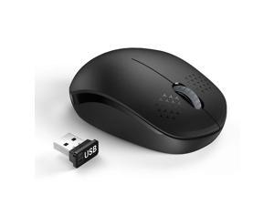BINGFEI 2.4G Silent Wireless Mouse for Computer Laptop Travel Mice Mini Noiseless Ultra Slim Mouse for Notebook PC Desktop Mause,Black