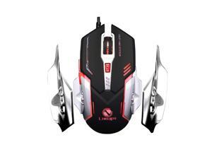 XPFF Gaming Mouse Wired Computer Mouse Adjustable DPI Ergonomic Design Variable Breathing Light Waterproof and Comfortable and Durable for Laptop PC6 Key,Black