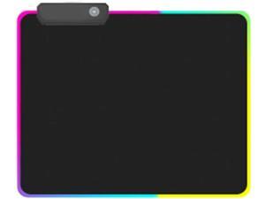 L Vaorwne Gaming Mouse Pad RGB Oversized Glowing Led Extended Illuminated Keyboard Thicken Colorful for Pc Computer Laptop