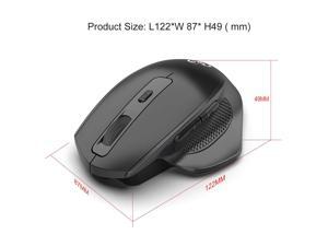 Metermall New Black 2.4ghz Wireless Foldable Folding Arc Optical Mouse for Microsoft Laptop Notebook Electronic Accessories