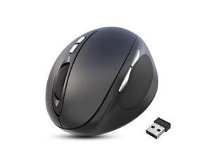 Automatic Sleep and Silent Click Features Black Fashion Metal Design Wang5995 Office Home Mouse 2.4G Wireless Mouse with Rechargeable