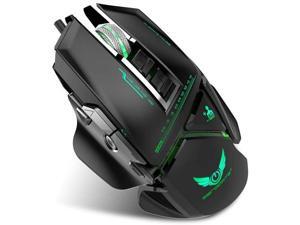 Black AcisuHu Gaming Mouse,1500DPI LED Optical USB Wired Gaming Mice for Computer Game Gamers