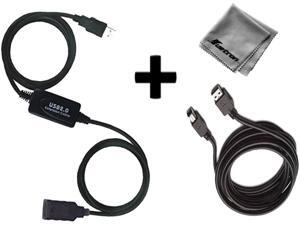 15ft USB 2.0 Extension & 10ft A Male/B Male Cable for HP Photosmart C3180 All-in-One Printer, Scanner, and Copier 15ft USB 2.0 Extension & 10ft A Male/B Male Cable for HP Photosmart C3180 All-in-One Printer, Scanner, and Copier