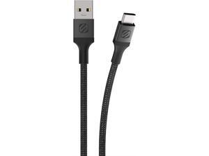 SCOSCHE CAB4SG Strikeline Premium USB to Type C Sync Braided Charging Cable, 4 Feet, Space Gray SCOSCHE CAB4SG Strikeline Premium USB to Type C Sync Braided Charging Cable, 4 Feet, Space Gray