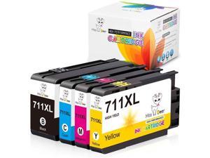 EVESKY Miss Deer 711XL 711 XL Ink Cartridge 4 Pack Ink Cartridges Replacement for Printer Designjet T120 24 inch T520 (1 Black, 1 Cyan, 1 Magenta, 1 Yellow) EVESKY Miss Deer 711XL 711 XL Ink Cartridge 4 Pack Ink Cartridges Replacement for Printer Designjet T120 24 inch T520 (1 Black, 1 Cyan, 1 Magenta, 1 Yellow)