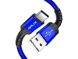 USB Type C Cable 3A Fast Charging, (2-Pack 3.3ft+10ft) USB-A to USB-C Charge Braided Cord Compatible with Samsung Galaxy S10 S10E S9 S8 S20 Plus,Note 10 9 8,Z Flip, and Other USB C Charger(Blue)