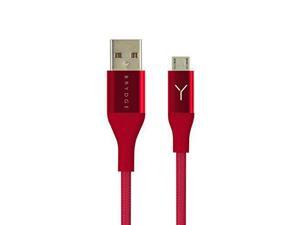 Brydge USB to Micro-USB Charging Cable | Nylon Braided | Kevlar Fiber Core | Quick Charge | 4FT/1.2M Long (Red) Brydge USB to Micro-USB Charging Cable | Nylon Braided | Kevlar Fiber Core | Quick Charge | 4FT/1.2M Long (Red)