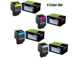Lexmark (801) toner cartridge set, 80C10C0, 80C10K0, 80C10M0, 80C10Y0 Lexmark (801) toner cartridge set, 80C10C0, 80C10K0, 80C10M0, 80C10Y0