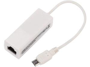Micro USB 2.0 5P to RJ45 Networks Lan Ethernet Cable Converter Adapter for Table