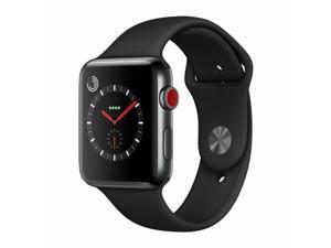 Apple Watch Series 3 38mm GPS + Cellular - Space Black - Black Sport Band Apple Watch Series 3 38mm GPS + Cellular - Space Black - Black Sport Band