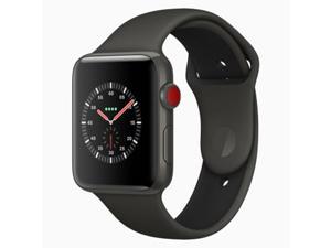 Apple Watch Series 3 42mm GPS + Cellular 4G LTE Ceramic Gray with Black Band