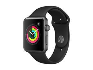 Refurbished: Apple Watch Series 3 38mm GPS - Space Gray - Black Sport Band