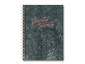 Slate Blue Orange Circle Studio 2020 Leatheresque Large Tabbed Spiral Agenda