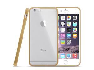 Akiko iPhone 6 (4.7") Slim Bumper Case [W Series] Clear Back Panel Seamless integrated Shock - Absorbing Bumper - ECO-Friendly Packaging - Champagne Gold