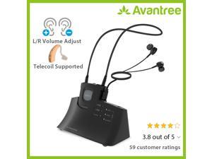 Avantree Digital Wireless Headphones Set for TV Watching for Seniors & Hearing Impaired, High Volume Left, Right Ear Balance, Awareness Monitor, Hearing Aids Earbuds Support via Telecoil - HT380 Avantree Digital Wireless Headphones Set for TV Watching for Seniors & Hearing Impaired, High Volume Left, Right Ear Balance, Awareness Monitor, Hearing Aids Earbuds Support via Telecoil - HT380