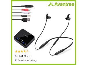Avantree HT4186 Wireless Headphones Earbuds for TV Watching, Neckband Earphones Hearing Set w/ Bluetooth Transmitter for OPTICAL Digital Audio, RCA, 3.5mm Aux Ported TVs, PLUG n PLAY, No Audio Delay Avantree HT4186 Wireless Headphones Earbuds for TV Watching, Neckband Earphones Hearing Set w/ Bluetooth Transmitter for OPTICAL Digital Audio, RCA, 3.5mm Aux Ported TVs, PLUG n PLAY, No Audio Delay