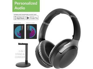 Avantree Aria Me Auto-Optimized Audio Bluetooth Headphones, Hear More Detail, aptX HD, Low Latency, Noise Cancelling Wireless Headset with Detachable Boom Microphone & Charging Stand for TV PC Phone Avantree Aria Me Auto-Optimized Audio Bluetooth Headphones, Hear More Detail, aptX HD, Low Latency, Noise Cancelling Wireless Headset with Detachable Boom Microphone & Charging Stand for TV PC Phone