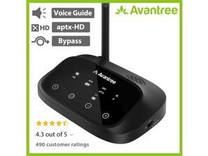 Avantree Oasis Plus Certified aptX HD Bluetooth Transmitter Receiver for TV, Low Latency Wireless Audio Adapter for 2 Headphones, Long Range, Voice Guide, Touch Screen, Splitter for Wire & Wireless Avantree Oasis Plus Certified aptX HD Bluetooth Transmitter Receiver for TV, Low Latency Wireless Audio Adapter for 2 Headphones, Long Range, Voice Guide, Touch Screen, Splitter for Wire & Wireless