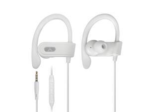 Avantree E171 Sports Earbuds Wired with Microphone, Sweatproof Wrap Around Earphones with Over Ear Hook, in Ear Running Headphones for Workout Exercise Gym Compatible with iPhone, Cell Phones - White Avantree E171 Sports Earbuds Wired with Microphone, Sweatproof Wrap Around Earphones with Over Ear Hook, in Ear Running Headphones for Workout Exercise Gym Compatible with iPhone, Cell Phones - White