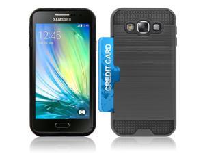 Samsung Galaxy E5 Hybrid Shockproof Tough Case Cover Black