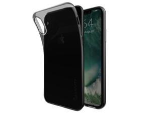 Luvvitt Clarity Case for iPhone X  XS Slim Flexible TPU Rubber Light Cover  Black
