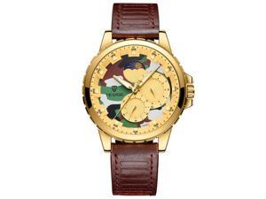 TEVISE T815A Stainless Steel Watch Wrist Watch Top Brand Luxury Quartz Watch Men-gold