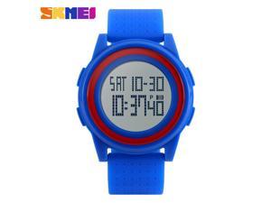 SKMEI 5ATM Water Resistant Fashion Digital Casual Sports Wrist Watch Classy Ligh-blau