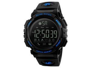 SKMEI 1303 Smart Watch Analog Digital Pedometer Calorie Fitness Tracker Watch Fa-blue