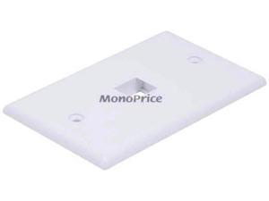 Monoprice 1-Hole 1-Gang Keystone Wall Plate - White