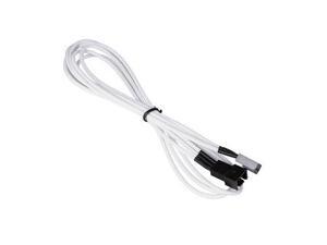 NZXT CBW-3F600 600mm 3-Pin to 3-Pin Fan Extension Cable Cord White Braided NZXT CBW-3F600 600mm 3-Pin to 3-Pin Fan Extension Cable Cord White Braided