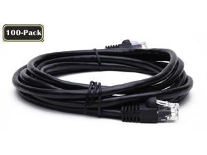 BattleBorn 100 Pack 6 Foot Copper CAT6a Ethernet Network Patch Cable 24AWG 550MHz Blue BB-C6AMB-6BLU