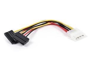 Monoprice 108800 6-Inch SATA Serial ATA Splitter Power Cable 1 x 5.25 to Two 2 15-Pin SATA Power Connector