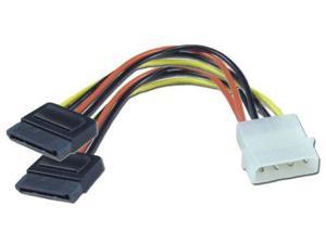 6" Serial ATA Power Y-Cable (4-pin - 15-pin) For Dual Serial ATA (SATA) Devices