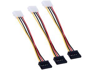 (3 Pack) BattleBorn 6 in 4-pin Molex to SATA 15-pin 6" Inch Converter Adapter PC Cable (3 Pack) BattleBorn 6 in 4-pin Molex to SATA 15-pin 6" Inch Converter Adapter PC Cable