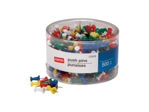 Staples Push Pins Assorted Colors 500/Tub 480118