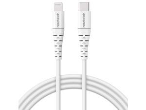 Naztech 4 ft. Fast Charge MFi Lightning to USB-C Cable, White HPL14138 Naztech 4 ft. Fast Charge MFi Lightning to USB-C Cable, White HPL14138