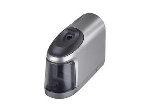 MyOfficeInnovations Slimline Battery Operated Pencil Sharpener Silver/Black MyOfficeInnovations Slimline Battery Operated Pencil Sharpener Silver/Black