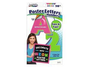ArtSkills Text Letters and Numbers Assorted Neon Colors 636550 ArtSkills Text Letters and Numbers Assorted Neon Colors 636550