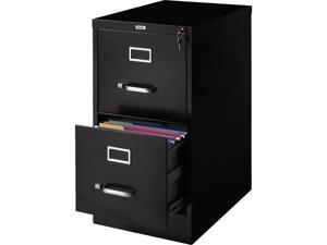 MyOfficeInnovations 2-Drawer Vertical File Cabinet Locking Letter Black 22"D MyOfficeInnovations 2-Drawer Vertical File Cabinet Locking Letter Black 22"D