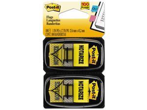Post-it Arrow Message 1" Page Flags "Notarize " Yellow 2 50-Flag Dispensers/Pack Post-it Arrow Message 1" Page Flags "Notarize " Yellow 2 50-Flag Dispensers/Pack