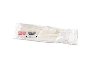 Cutlery Kit Plastic Fork/Spoon/Knife/Salt/Pepper/Napkin White 250/Carton Cutlery Kit Plastic Fork/Spoon/Knife/Salt/Pepper/Napkin White 250/Carton