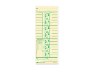 Tops Time Cards 143lb. Numbered Days 3-1/2"x9" 100/PK 12523 Tops Time Cards 143lb. Numbered Days 3-1/2"x9" 100/PK 12523