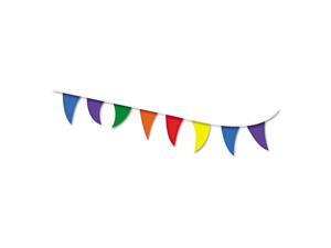 COSCO 098182 Strung Flags, Pennant, 30', Assorted Bright Colors COSCO 098182 Strung Flags, Pennant, 30', Assorted Bright Colors