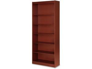 Lorell 7 Shelf Panel Bookcase 36"x12"x84" Cherry 89055