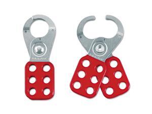 Safety Lockout Hasps, 1 in Jaw dia., Red Safety Lockout Hasps, 1 in Jaw dia., Red