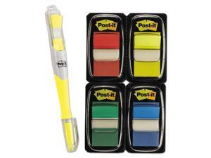 Post-it Page Flag Value Pack Assorted 200 1" Flags + Highlighter with 50 1/2" Post-it Page Flag Value Pack Assorted 200 1" Flags + Highlighter with 50 1/2"