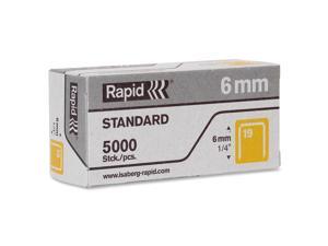 Rapid Fine Wire Staples No. 19 1/4"L 5000/BX Gray 23391100 Rapid Fine Wire Staples No. 19 1/4"L 5000/BX Gray 23391100