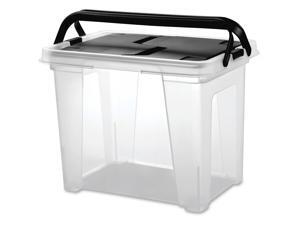 IRIS USA, Inc Portable File Box Wing Lid Stackable Ltr 1 Each CL/BK 111128 IRIS USA, Inc Portable File Box Wing Lid Stackable Ltr 1 Each CL/BK 111128